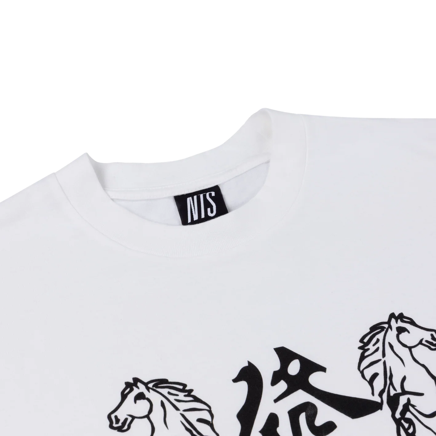 Flaming Horse Tee - White - Image 3