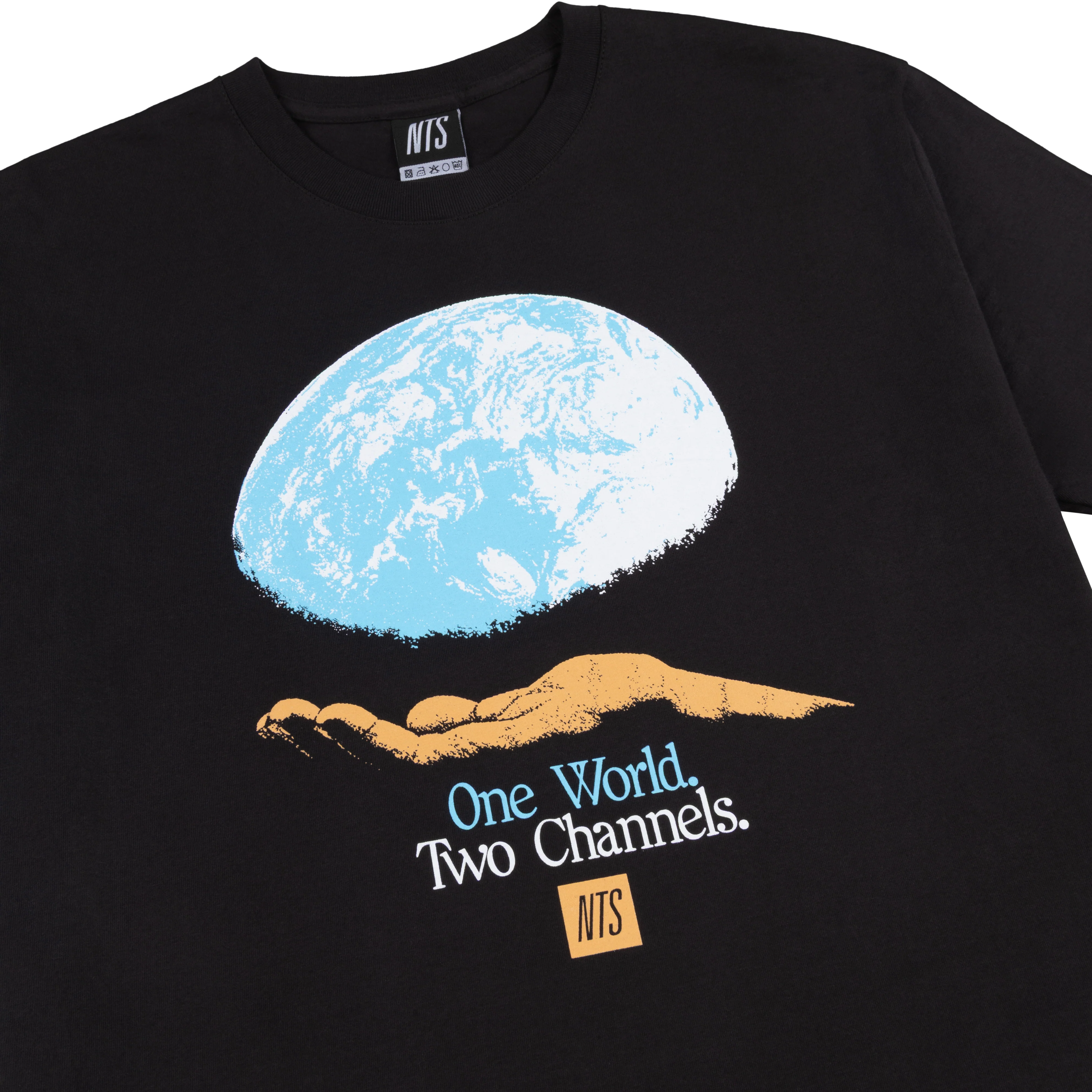One World Two Channels Tee - Black - Image 3